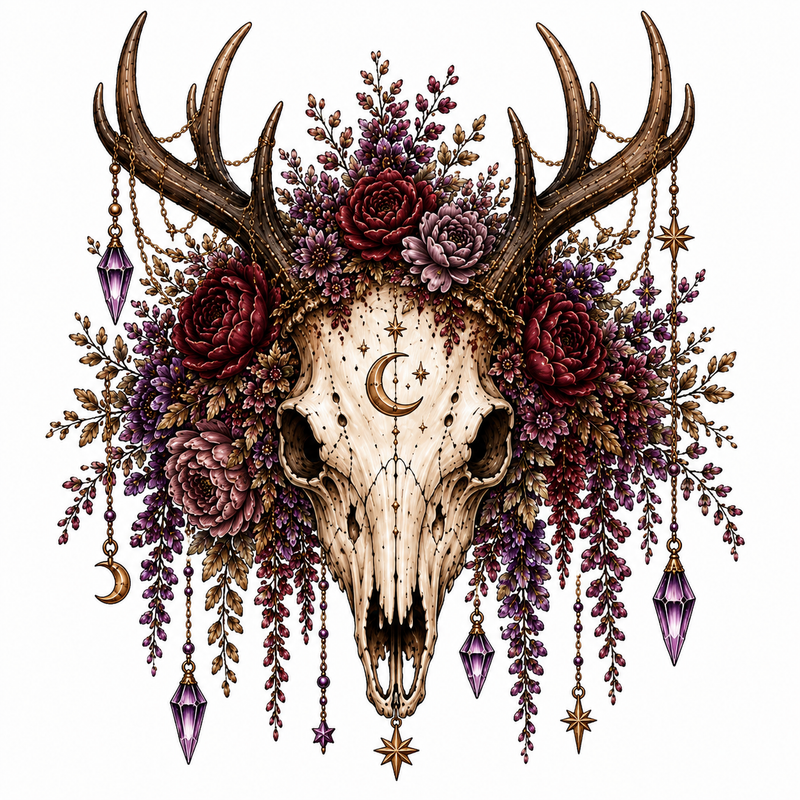 Botanical Boho Skulls