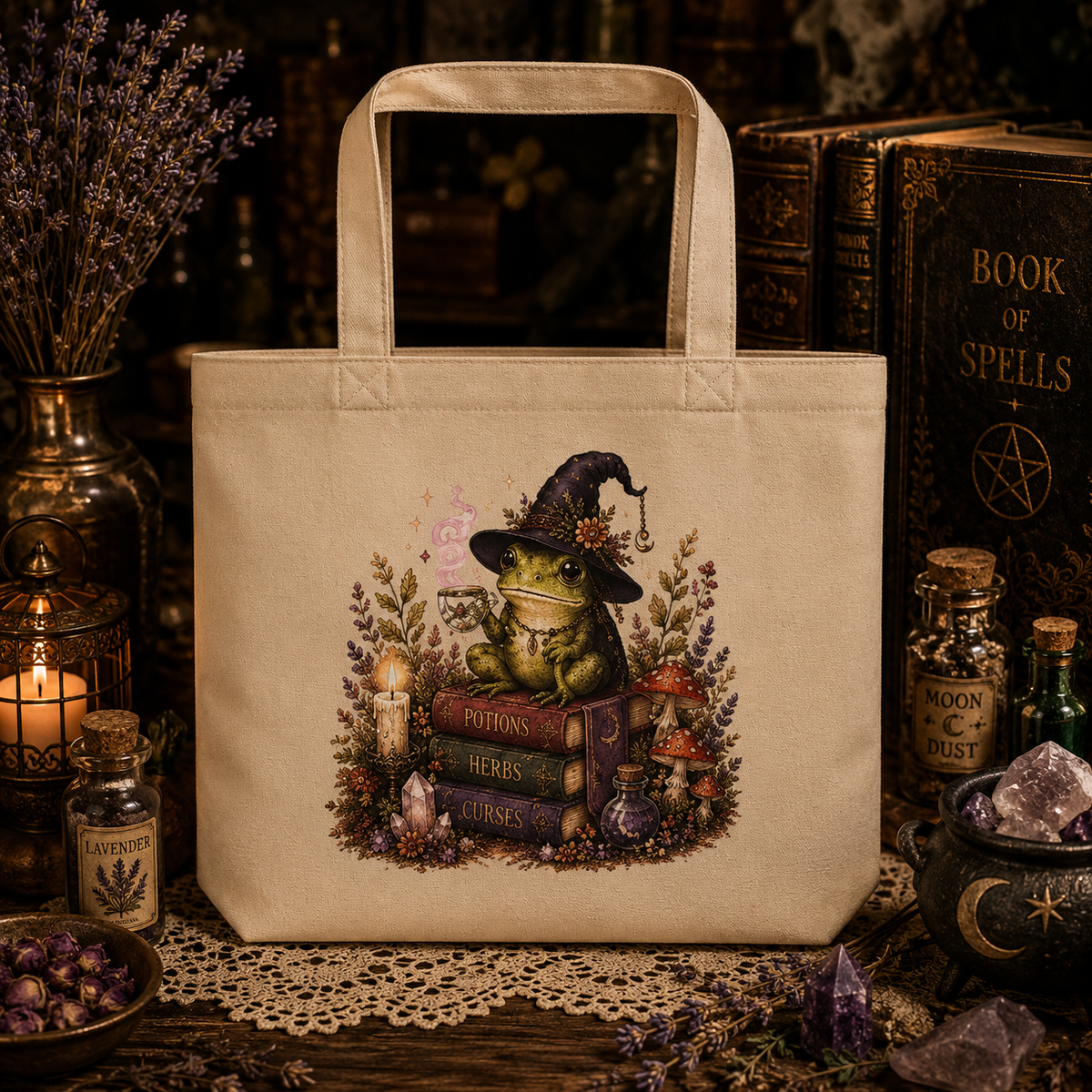Frog Witch Tea Party Cottagecore Eco Tote Bag – Thorn & Thimble