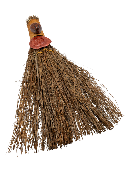 12-Inch Mahogany Obsidian Cinnamon Witch’s Broom – Thorn & Thimble