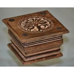 Celtic Tree of Life carved mango wood box – Thorn & Thimble