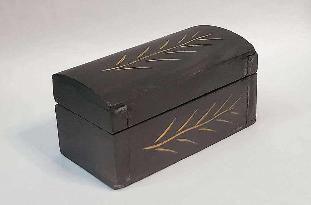 Black carved wood ritual and trinket box – Thorn & Thimble