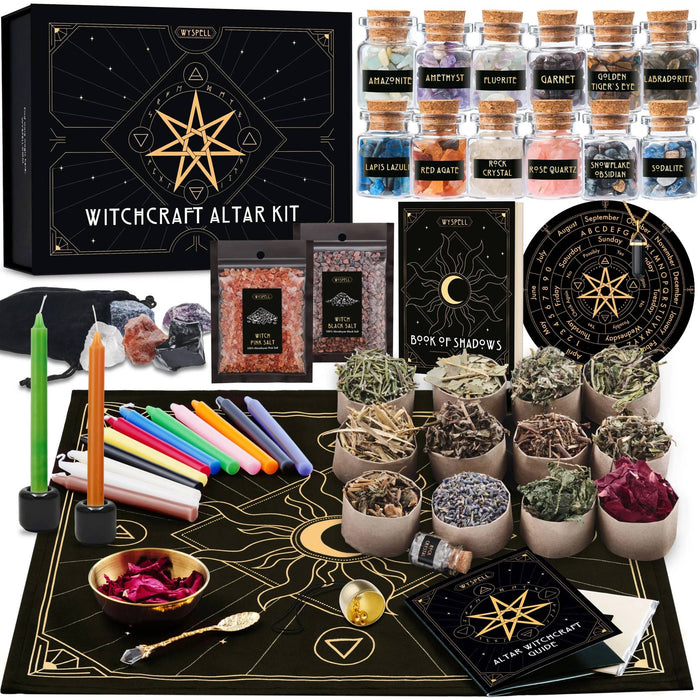 Witchcraft Altar Starter Kit – 77 Pieces – Thorn & Thimble
