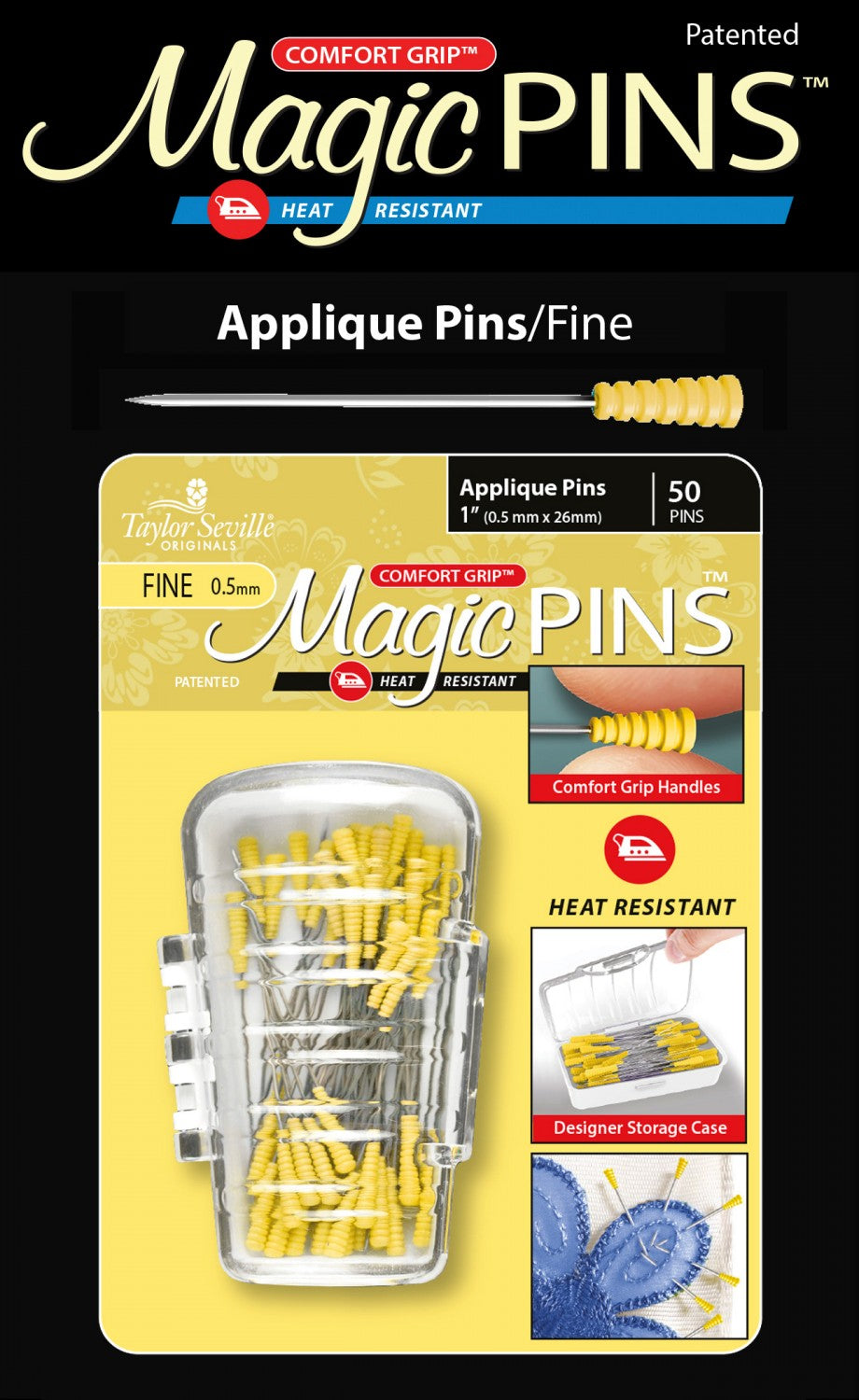 Magic Pins Applique Fine 50pc – Thorn & Thimble