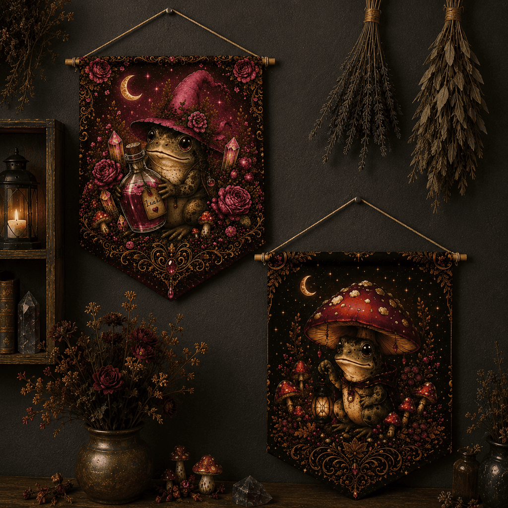 Frog Witch Pink Potion Pennant Banner – Thorn & Thimble