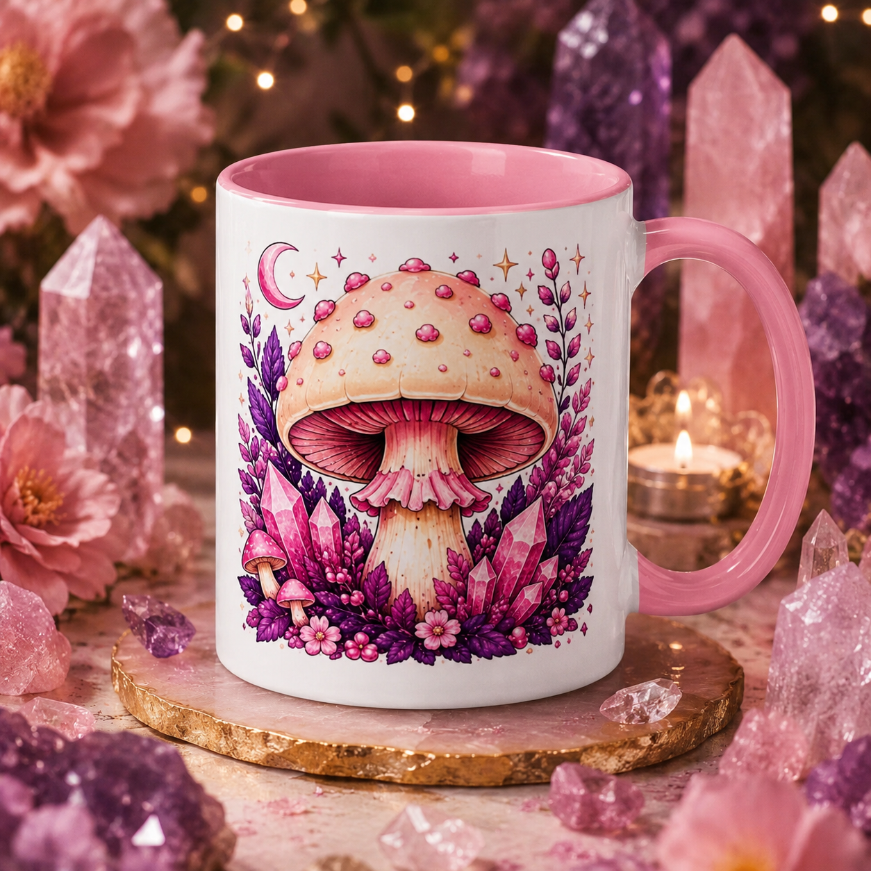 Mushroom A Mug with Color Inside