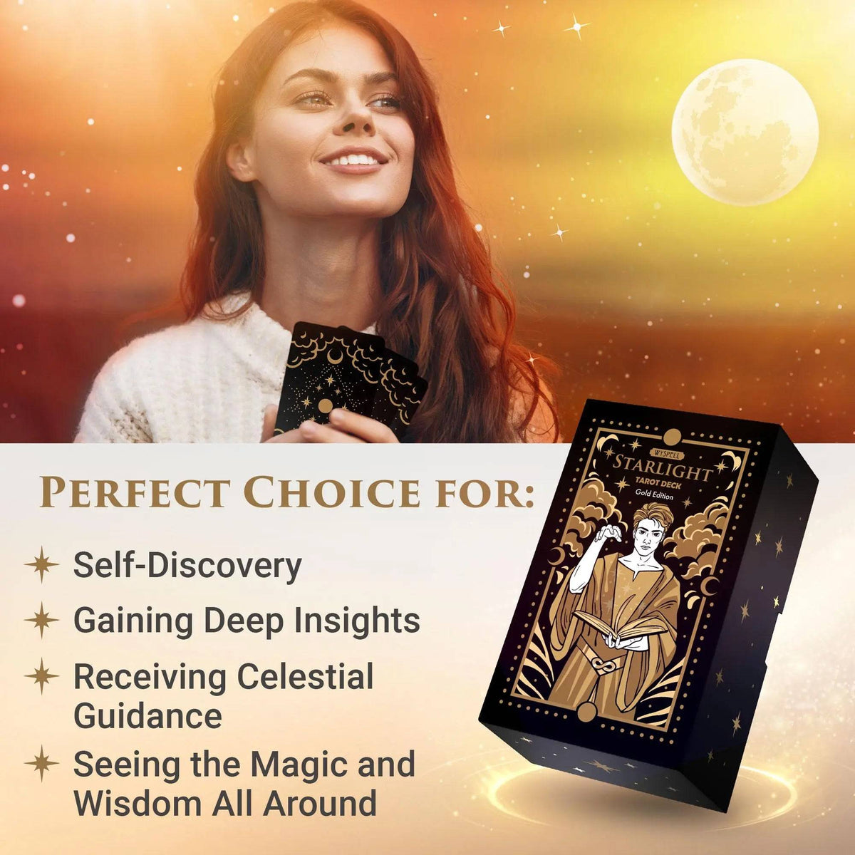 Starlight Gold Tarot – Thorn & Thimble