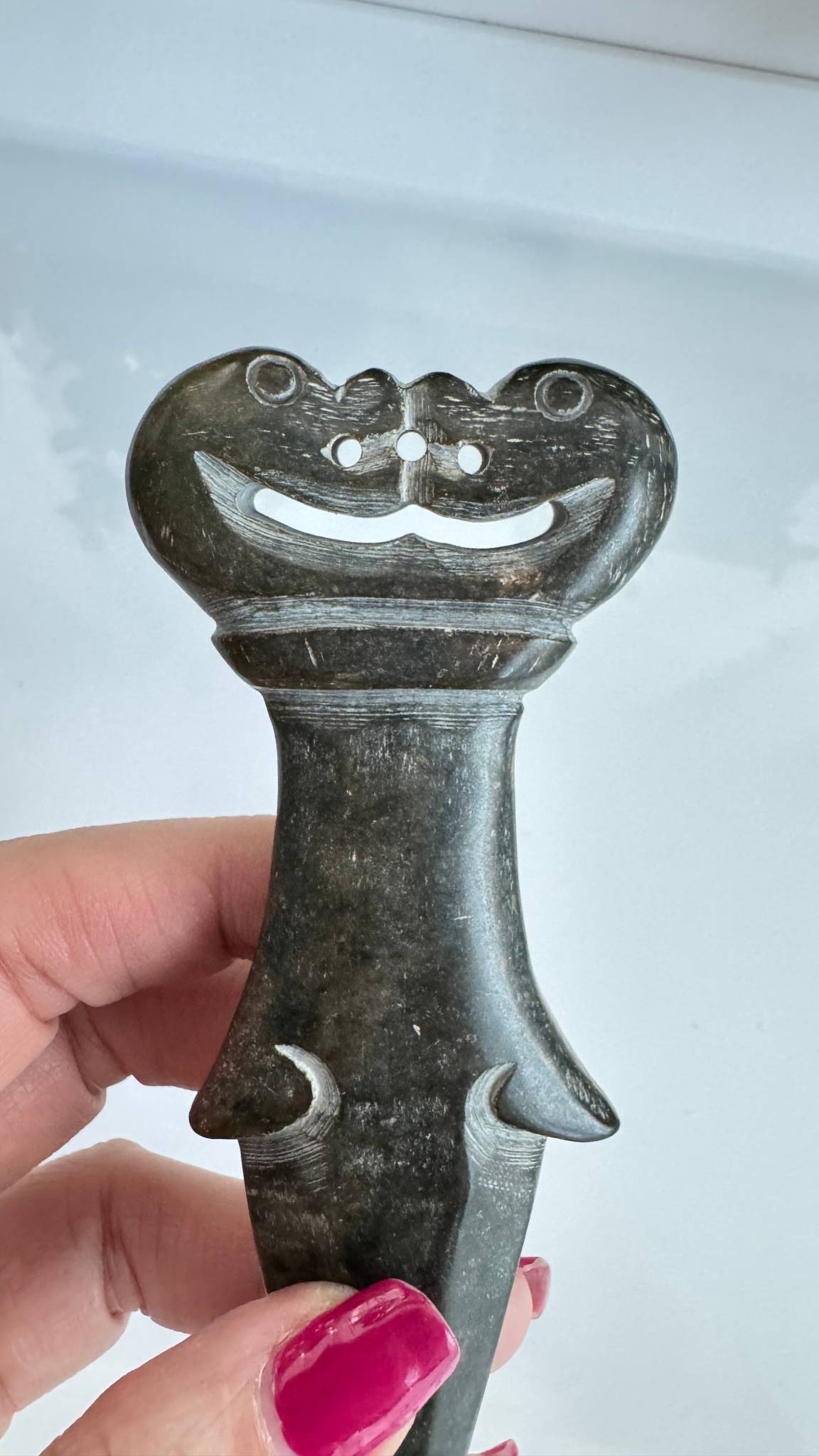 Hand-carved Kissing Dragon jade athame ritual altar tool – Thorn & Thimble