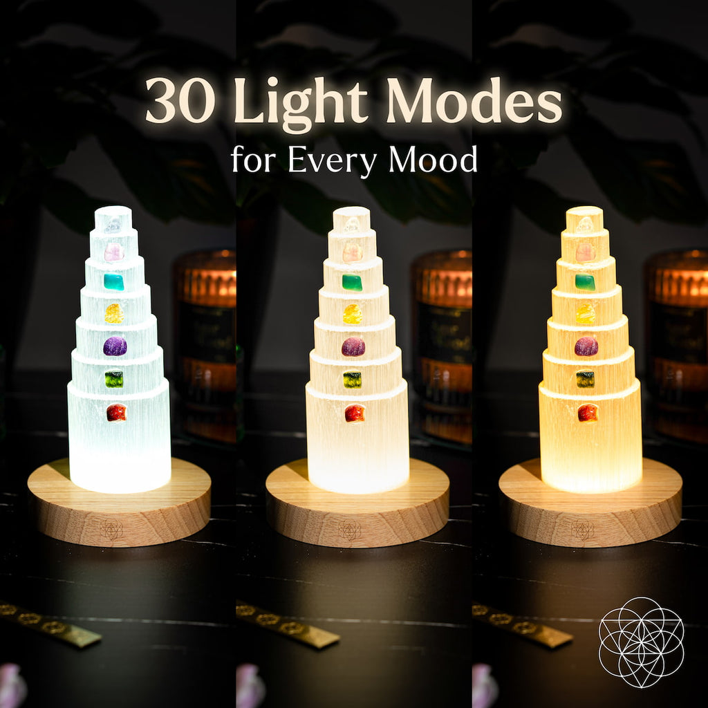 Seven-Stone Crystal Sanctuary Lamp