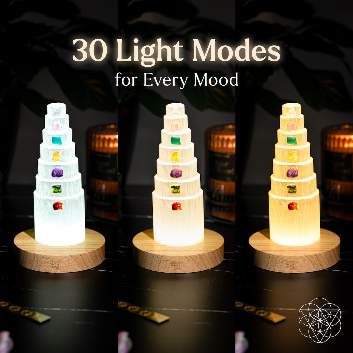 Seven-Stone Crystal Sanctuary Lamp
