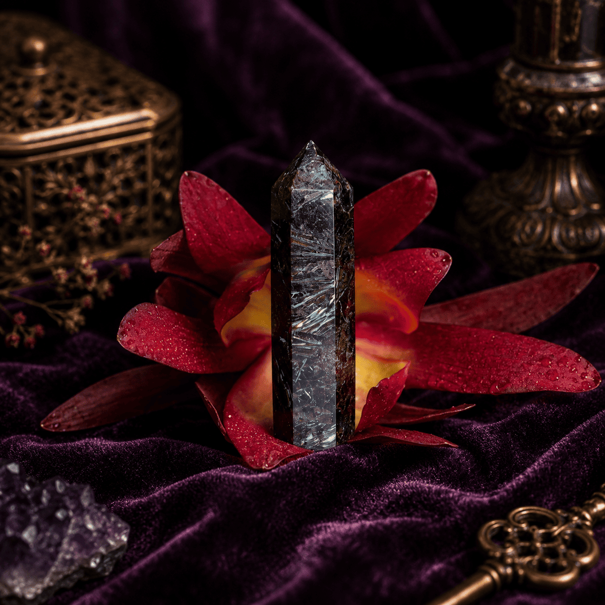 Arfvedsonite Crystal Point – Breakthrough – Thorn & Thimble