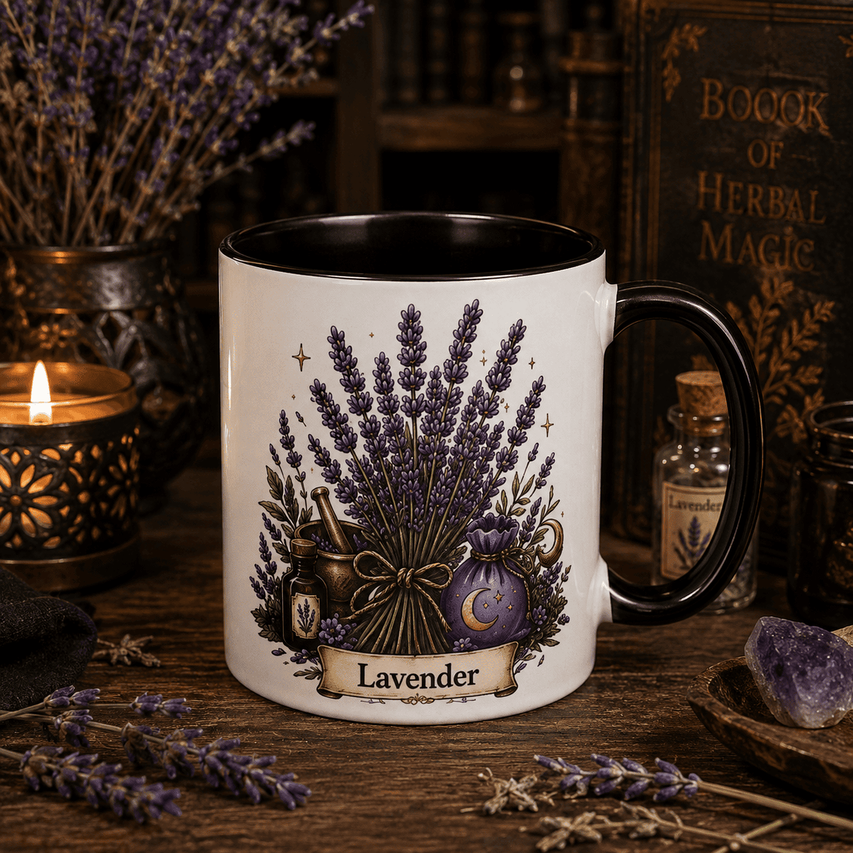 Lavender Apothecary Botanical Ceramic Mug – Thorn & Thimble