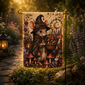 Mouse Witch Basket Garden flag