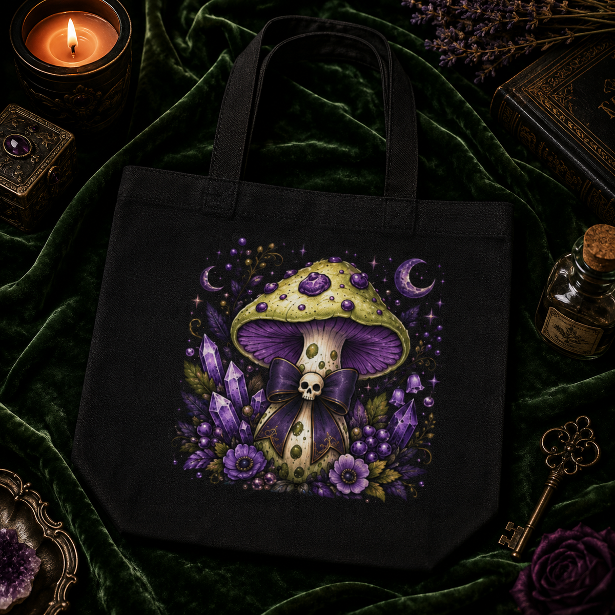 Purple Poison Mushroom Cottagecore Eco Tote Bag – Thorn & Thimble