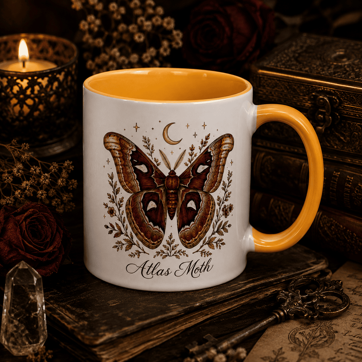 Atlas Moth Celestial Botanical Ceramic Mug – Thorn & Thimble