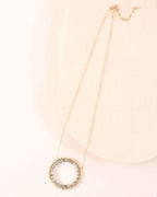 Labradorite Halo Necklace for Layering – Thorn & Thimble