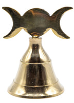 4-Inch Brass Triple Moon Altar Bell – Thorn & Thimble