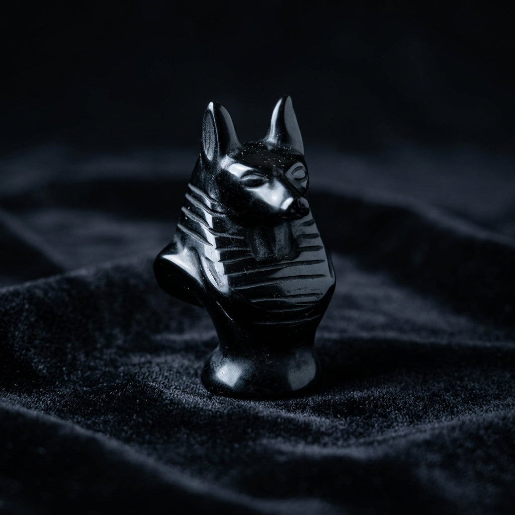 Obsidian Anubis Bust Gemstone Carving – Thorn & Thimble