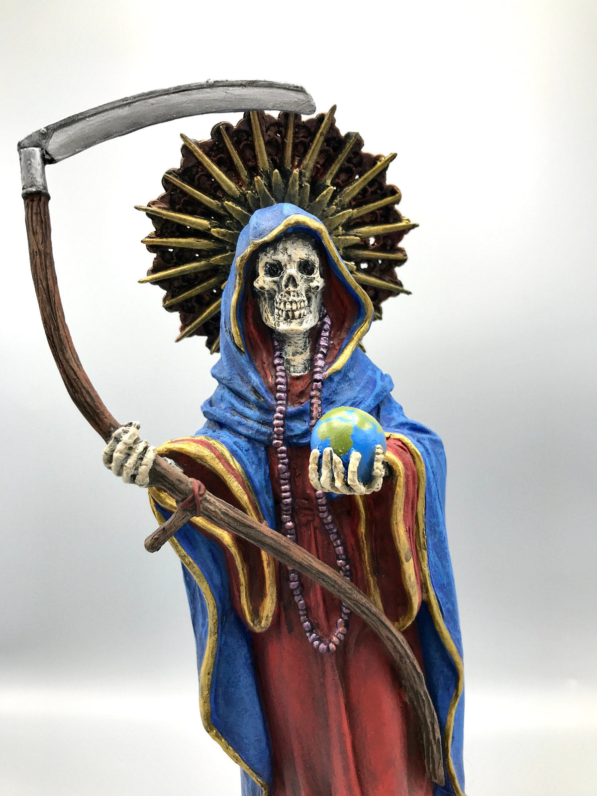 Santa Muerte Statue, Full Color – Thorn & Thimble