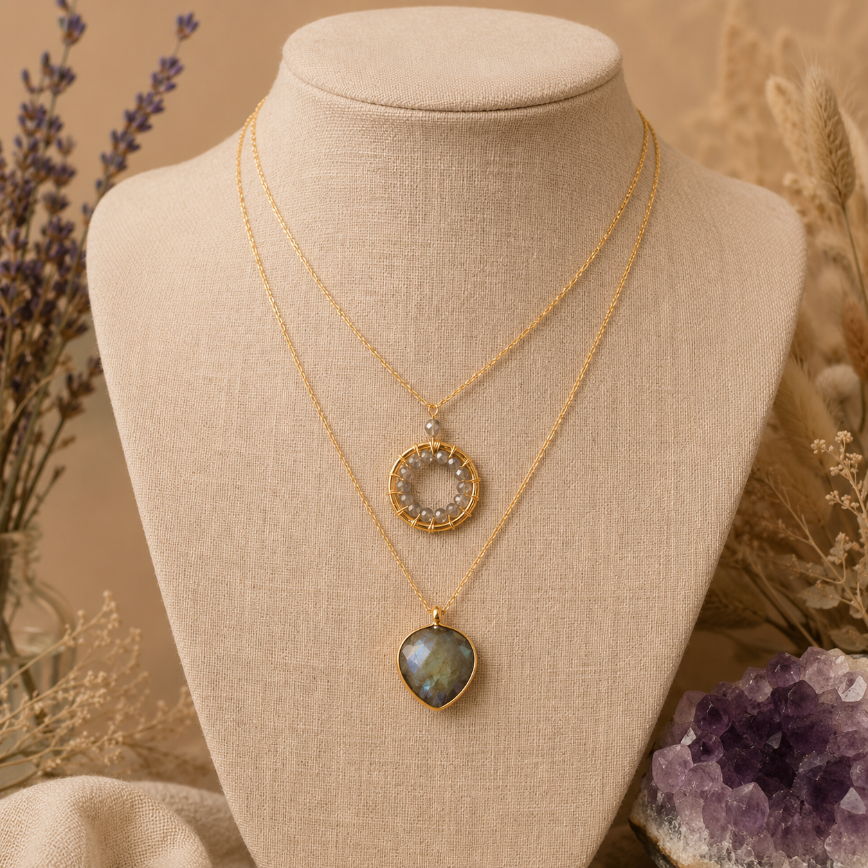 Labradorite Layering Necklaces
