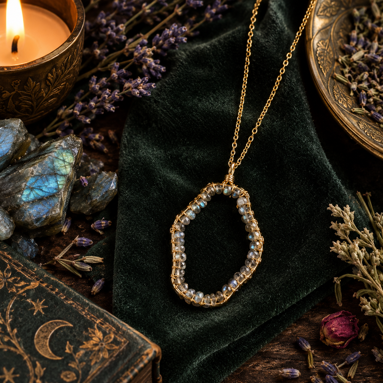 Labradorite Freestyle Pendant Necklace