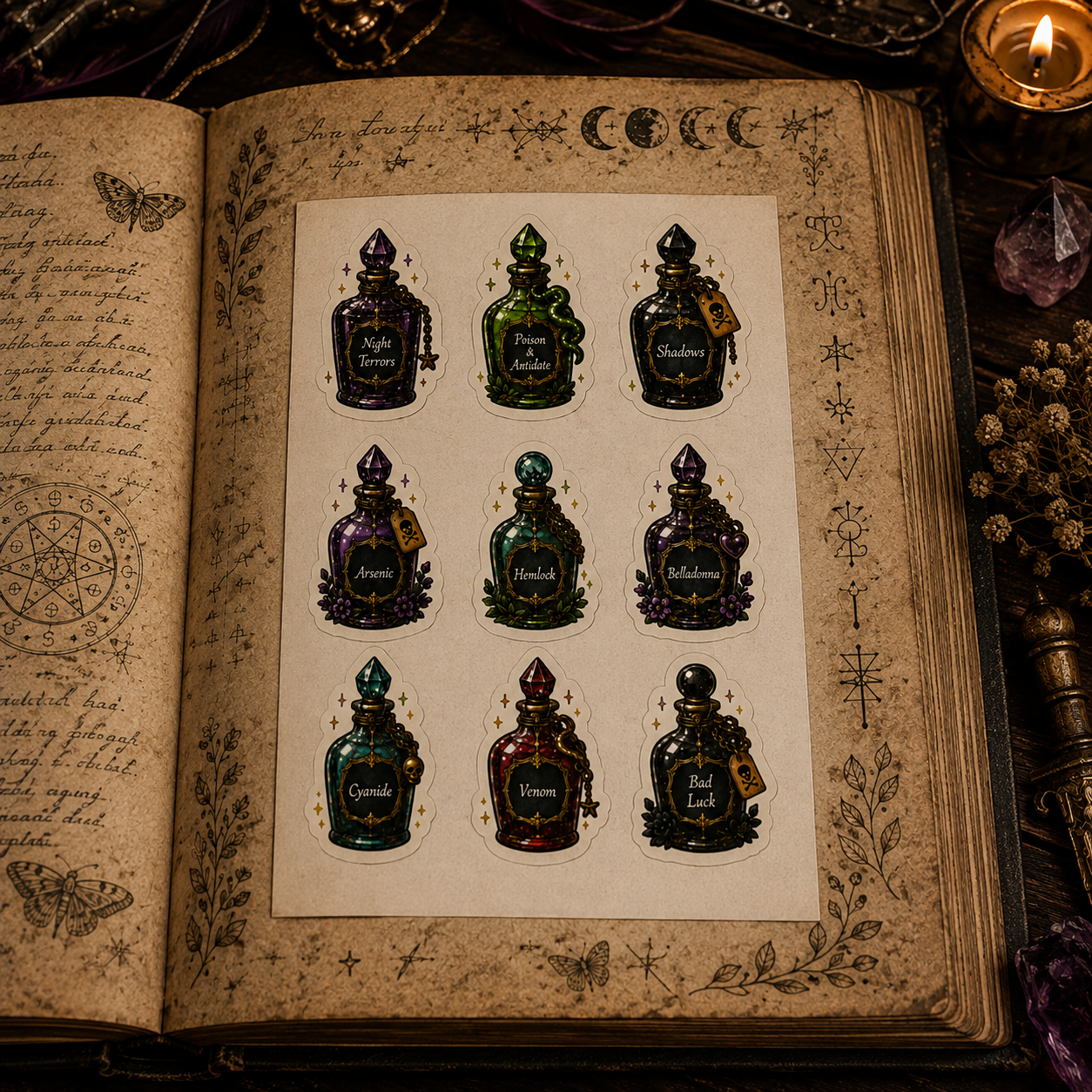 Deadly Potions Sticker Sheet