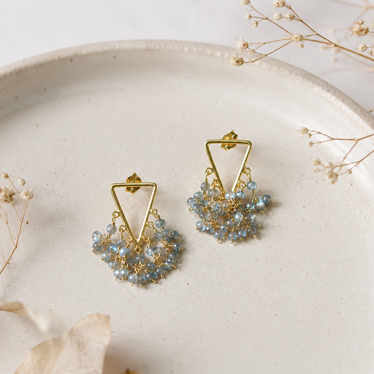 Labradorite Fringe Earrings
