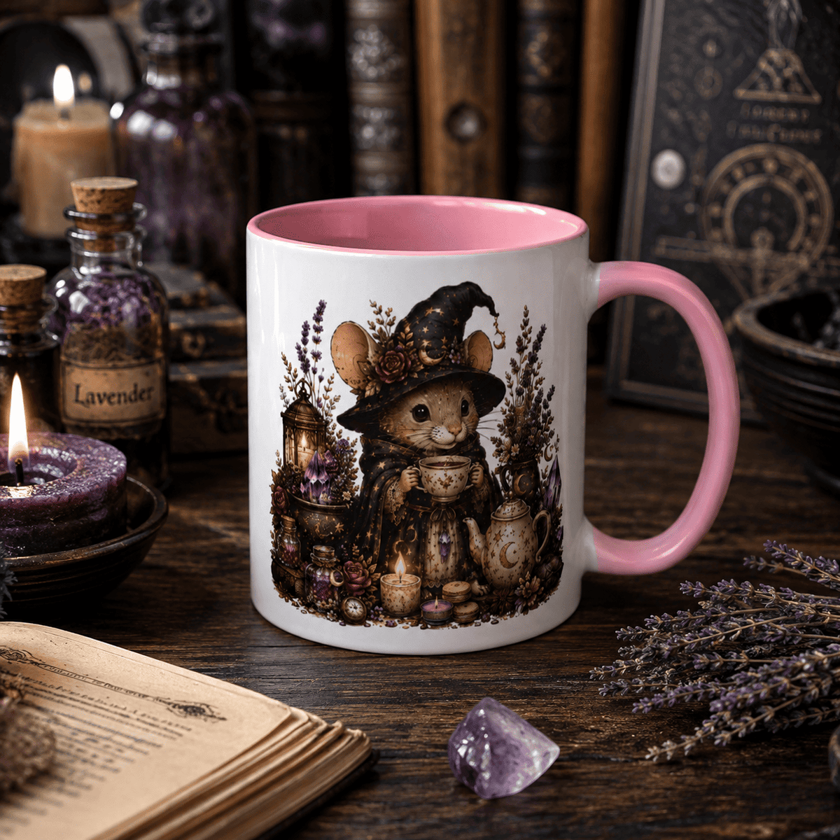 Mouse Witch Tea Party Cottagecore Ceramic Mug – Thorn & Thimble