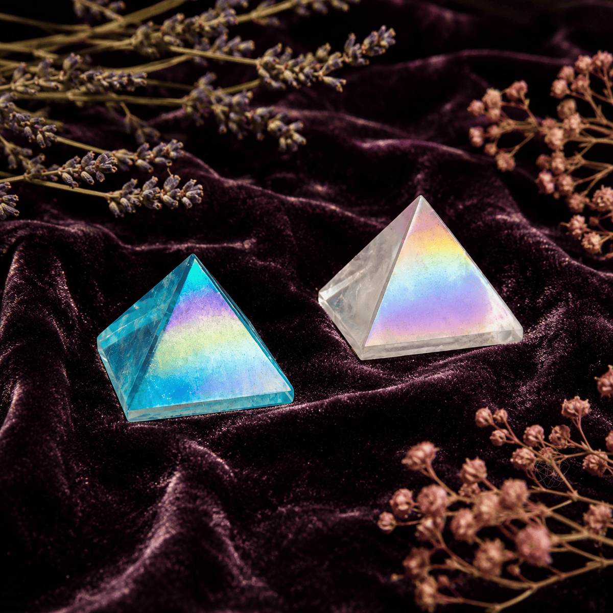 Angel or Aqua Aura Quartz Crystal Pyramid – Thorn & Thimble