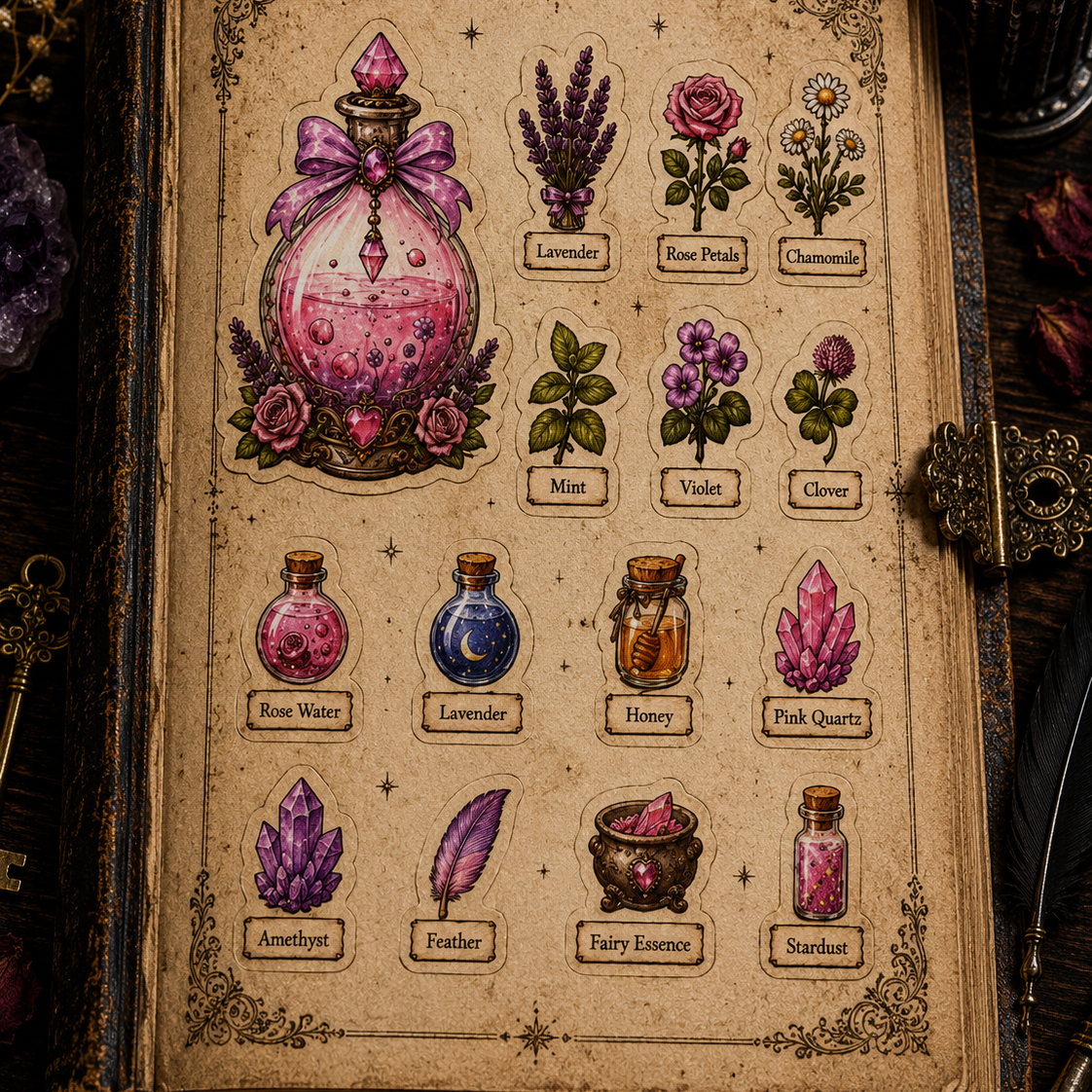 Pretty Potion Build-Your-Own Witchy Sticker Sheet – Thorn & Thimble