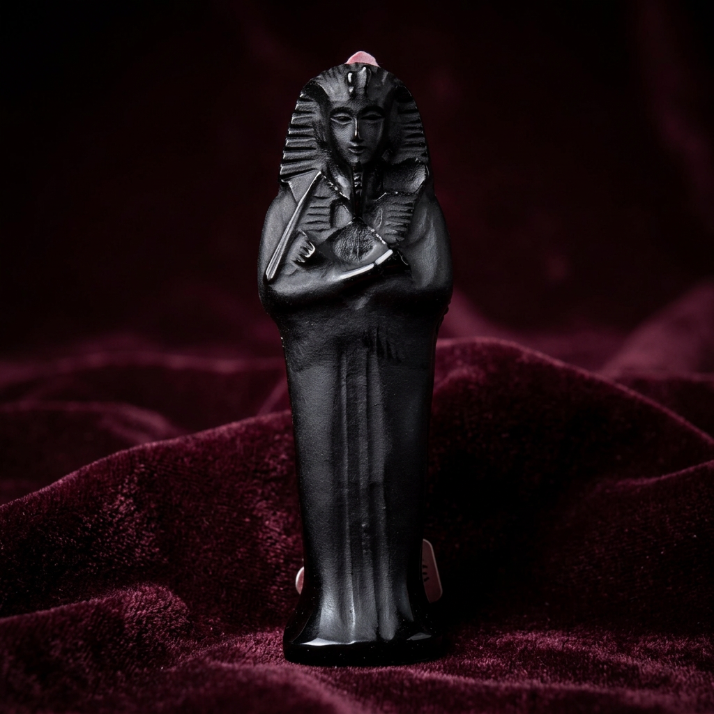 Black Obsidian Pharaoh Mummy Gemstone Carving – Thorn & Thimble