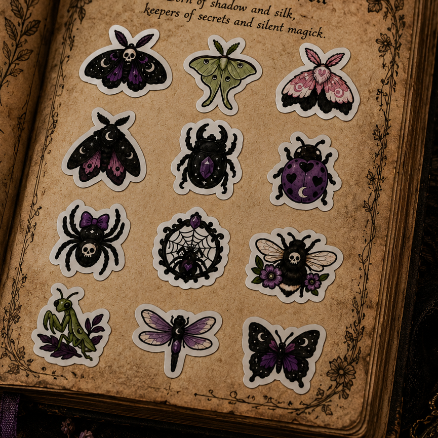 Gothic Bugs Sticker Sheet