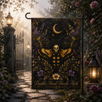 Death’s-Head Hawkmoth Gothic Botanical Garden Flag – Thorn & Thimble