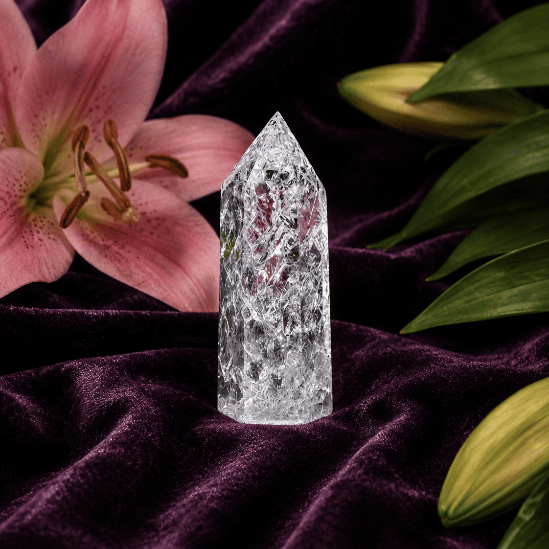 Ice Quartz Crystal Point – Limitless Manifestation – Thorn & Thimble