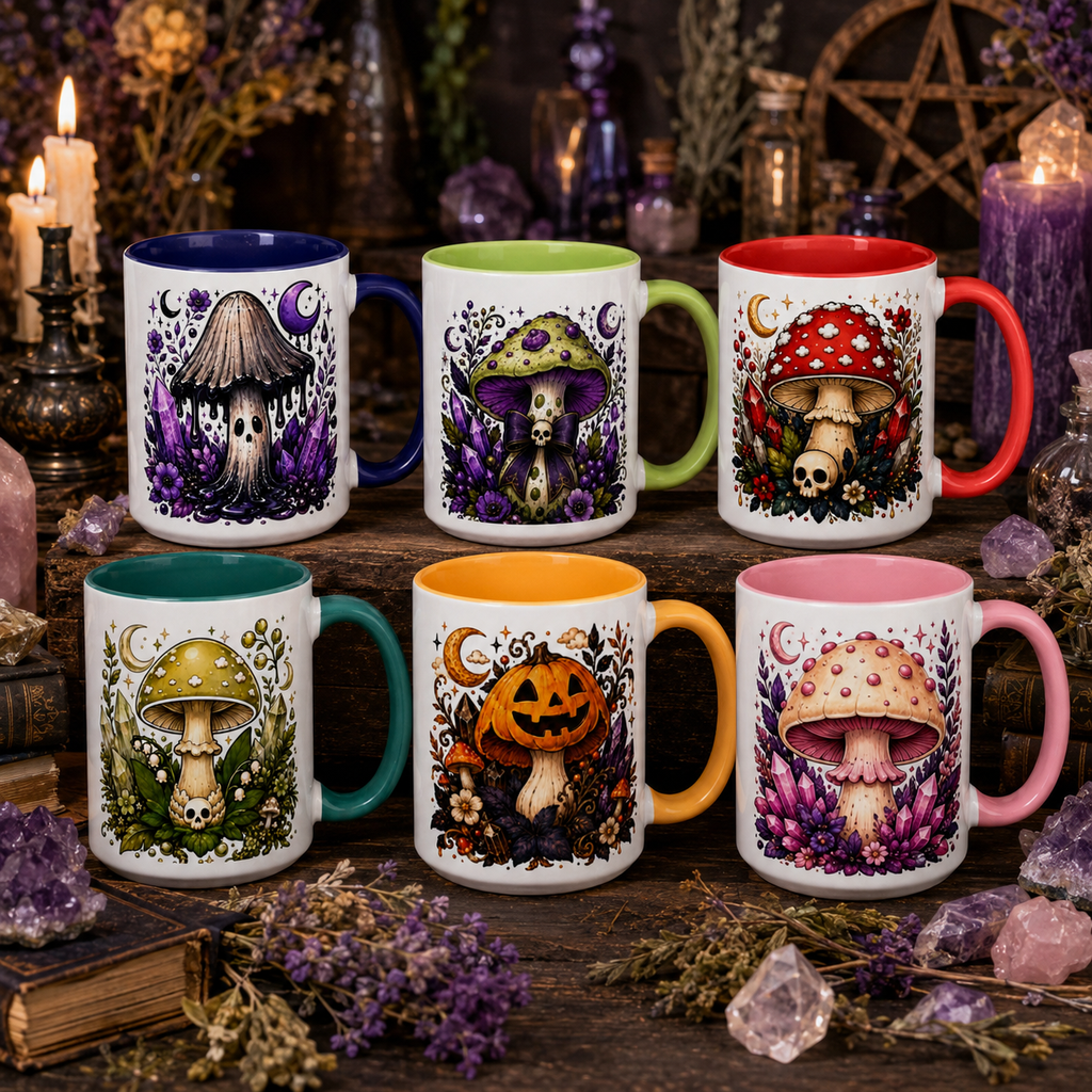 Mushroom B Mug with Color Inside