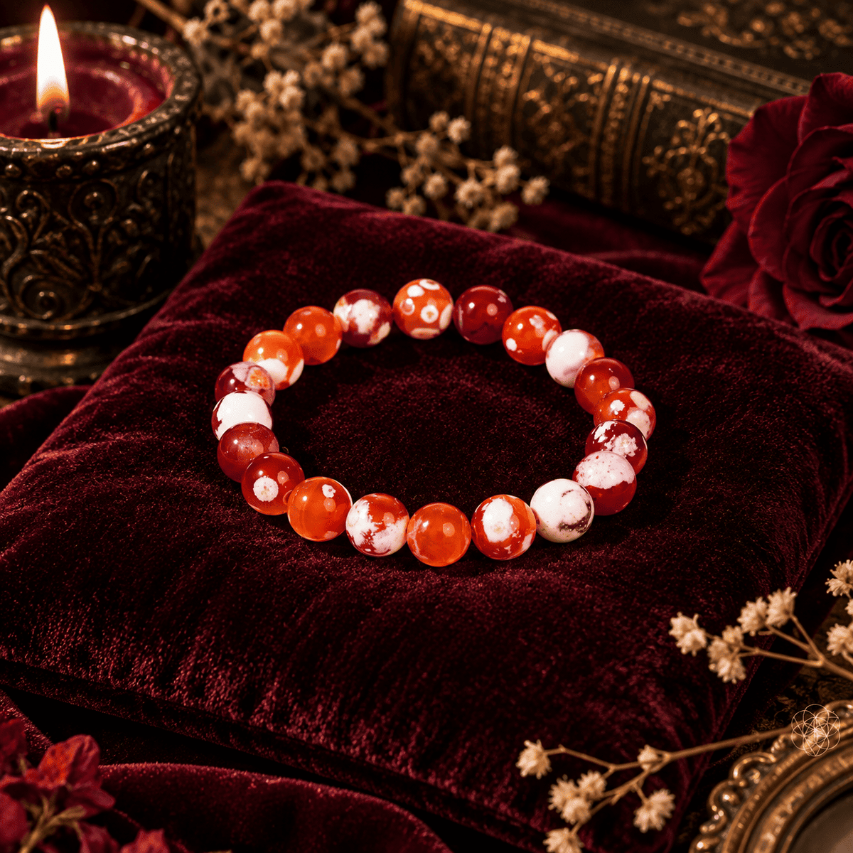 Carnelian & Orca Agate Bracelet – Confidence & Inner Strength – Thorn & Thimble