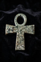 Larvikite Ankh Gemstone Carving – 3.5" – Thorn & Thimble