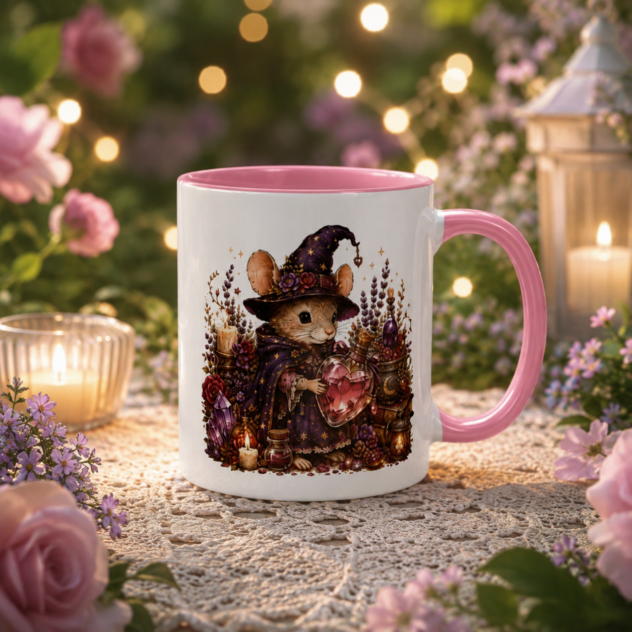 Mouse Witch Potion Mug with Color Inside