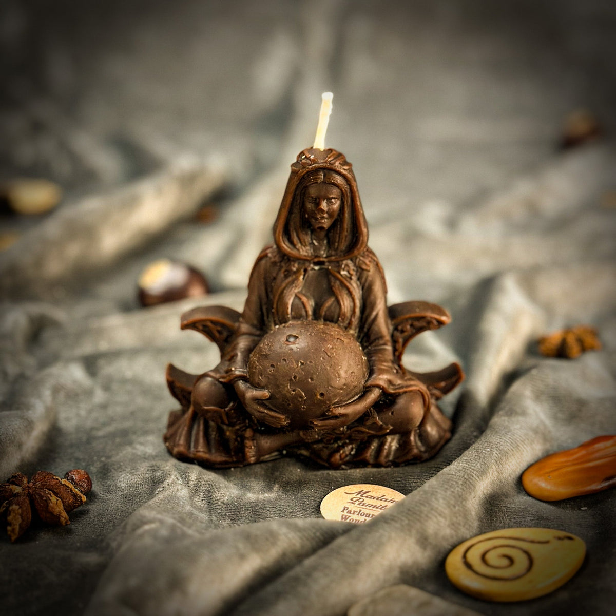 Moon Goddess Candle Spell Kit – Lunar Magic & Divine Feminine Energy – Thorn & Thimble