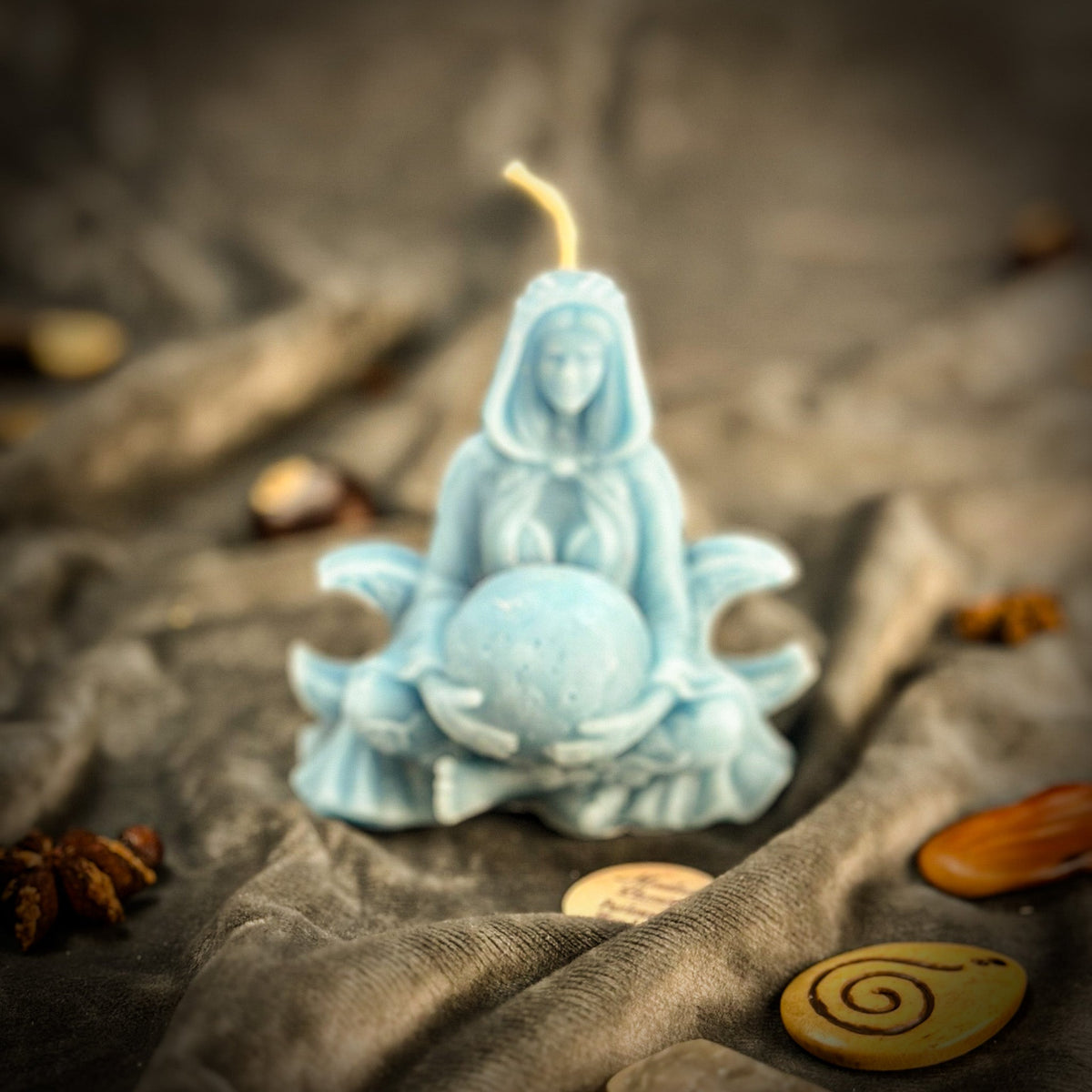 Moon Goddess Candle Spell Kit – Lunar Magic & Divine Feminine Energy – Thorn & Thimble