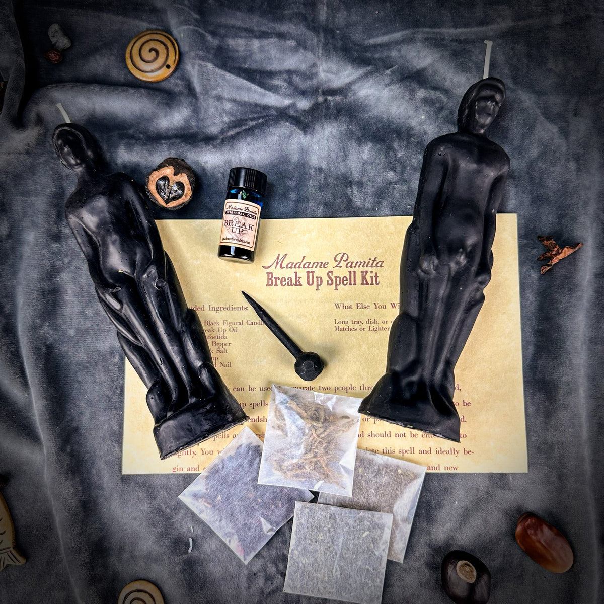 Break-Up Candle Spell Kit – Gender Neutral/Male Figures – Thorn & Thimble