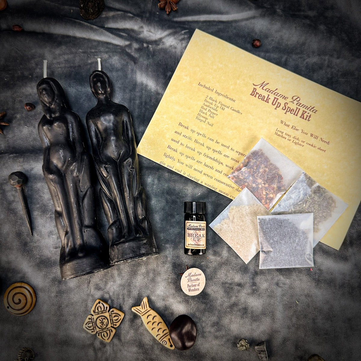 Break-Up Candle Spell Kit – Gender Neutral/Female Figures – Thorn & Thimble