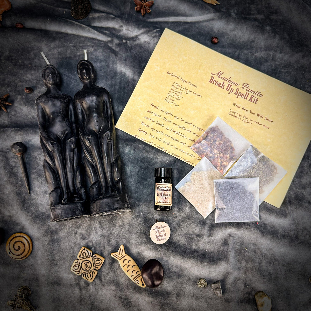 Break-Up Candle Spell Kit – Gender Neutral Figures – Thorn & Thimble