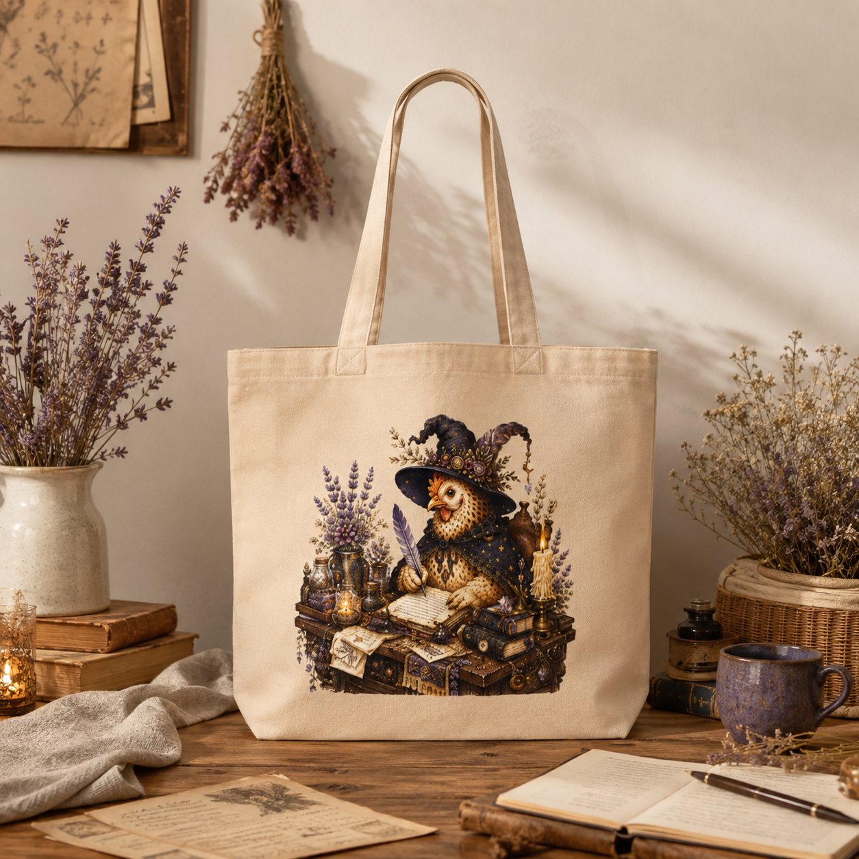 Chicken Witch Writing Eco Tote Bag