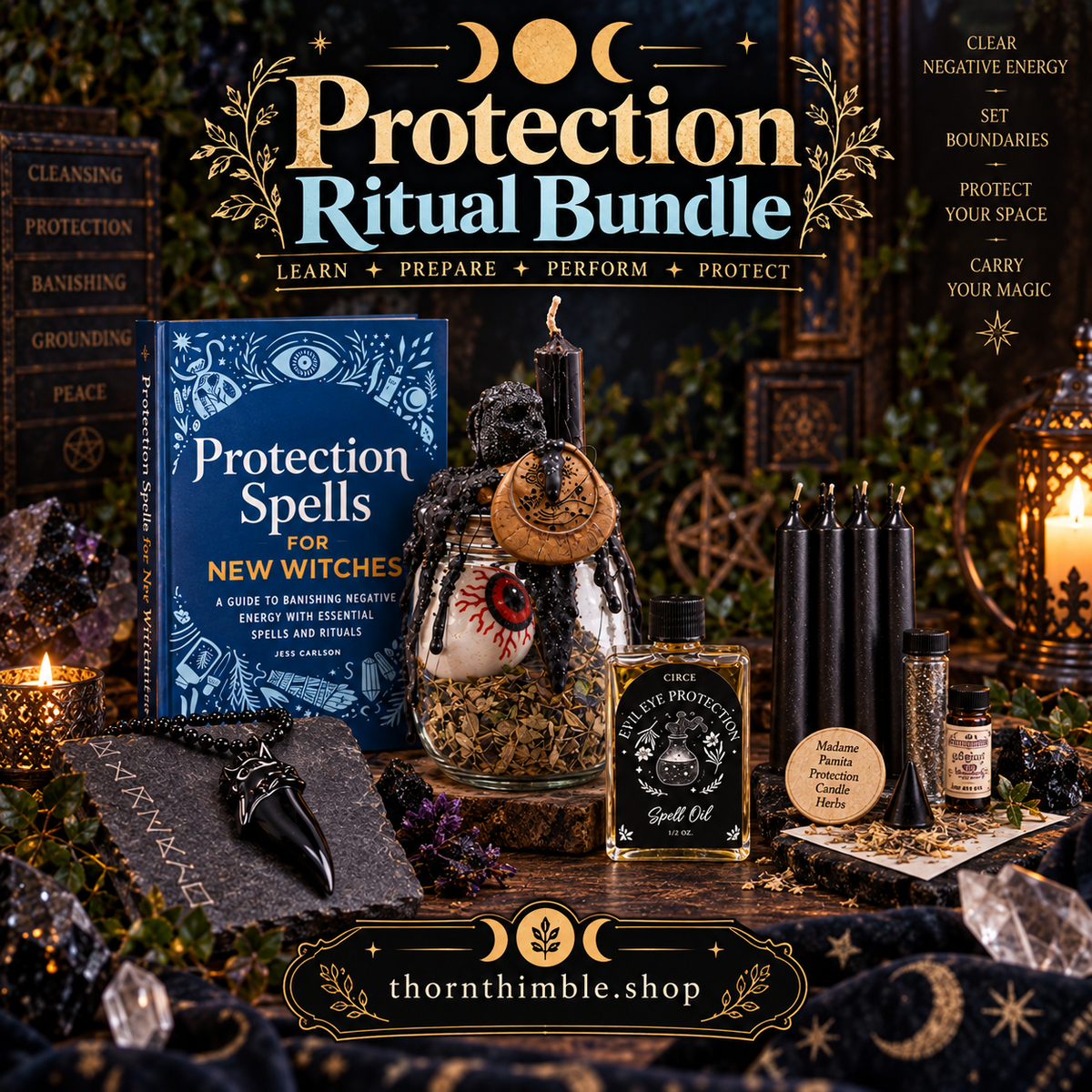 Protection Ritual Bundle – Thorn & Thimble