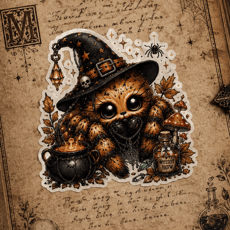 Orange Sweet Little Spider Cute Gothic Vinyl Sticker – Thorn & Thimble