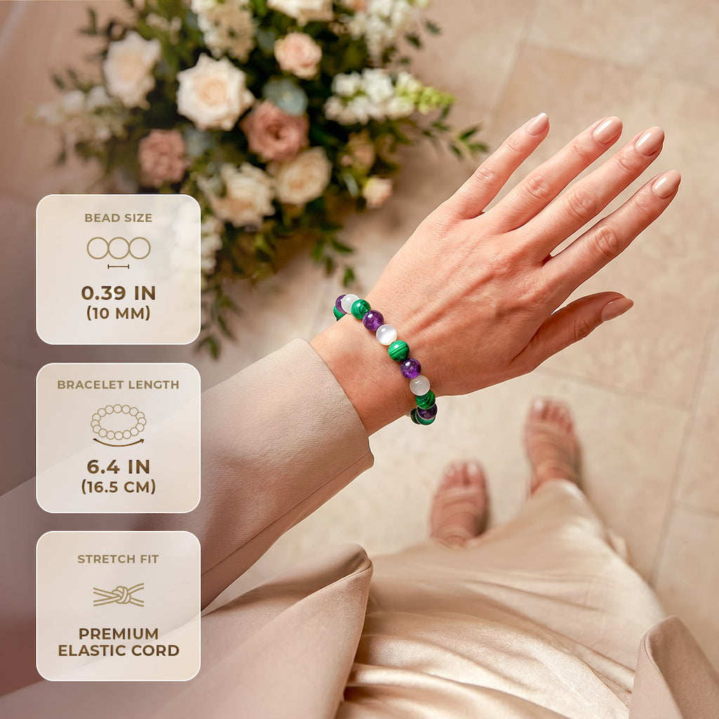 Triple Crystal Balance Bracelet