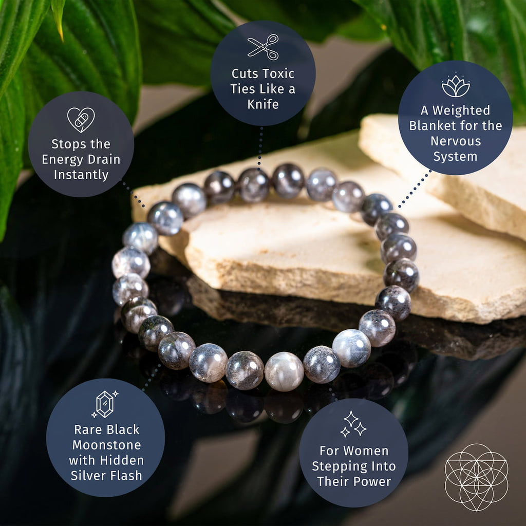 Black Moonstone Boundaries Bracelet