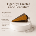Tiger’s Eye Faceted Crystal Pendulum – Thorn & Thimble