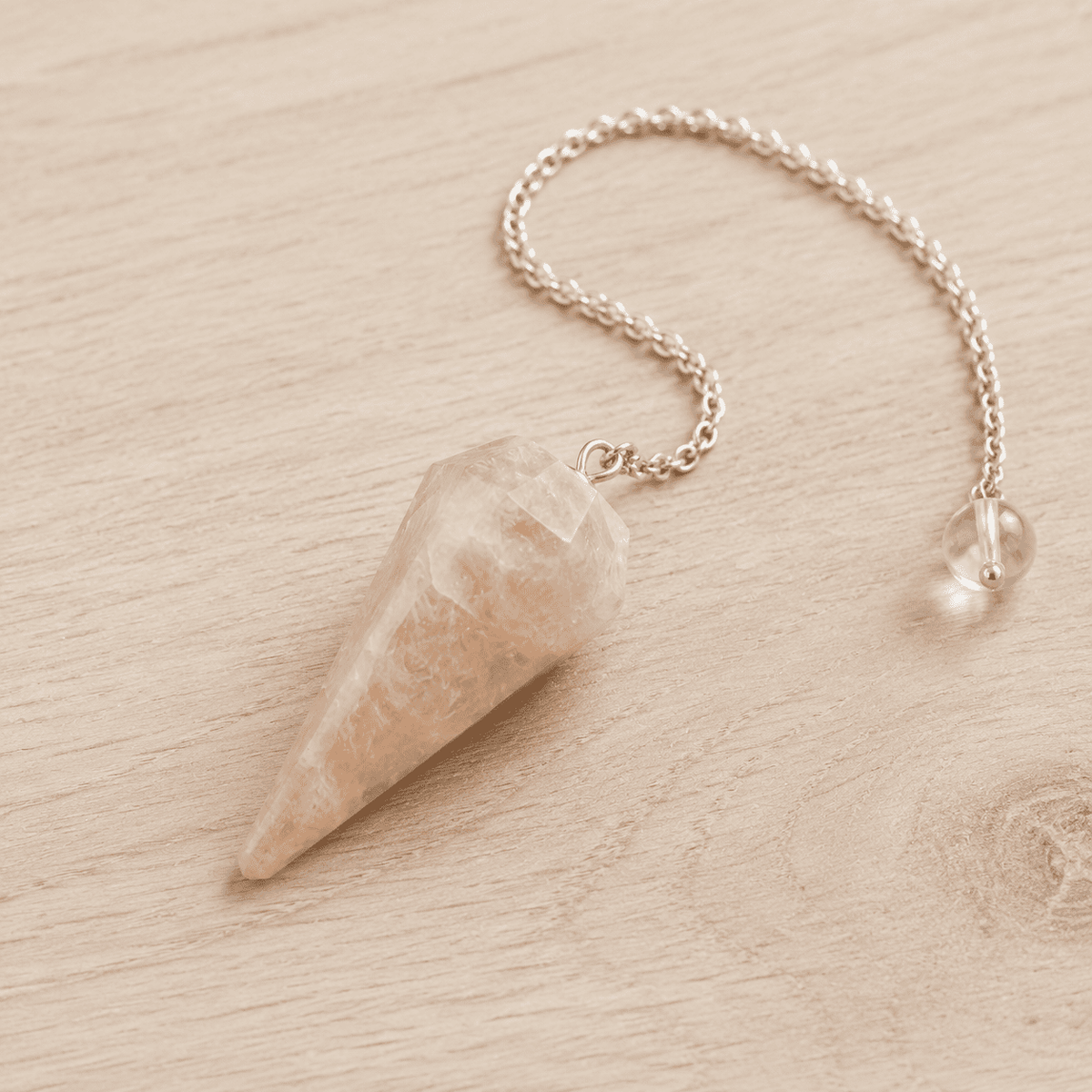 Moonstone Faceted Crystal Pendulum – Thorn & Thimble