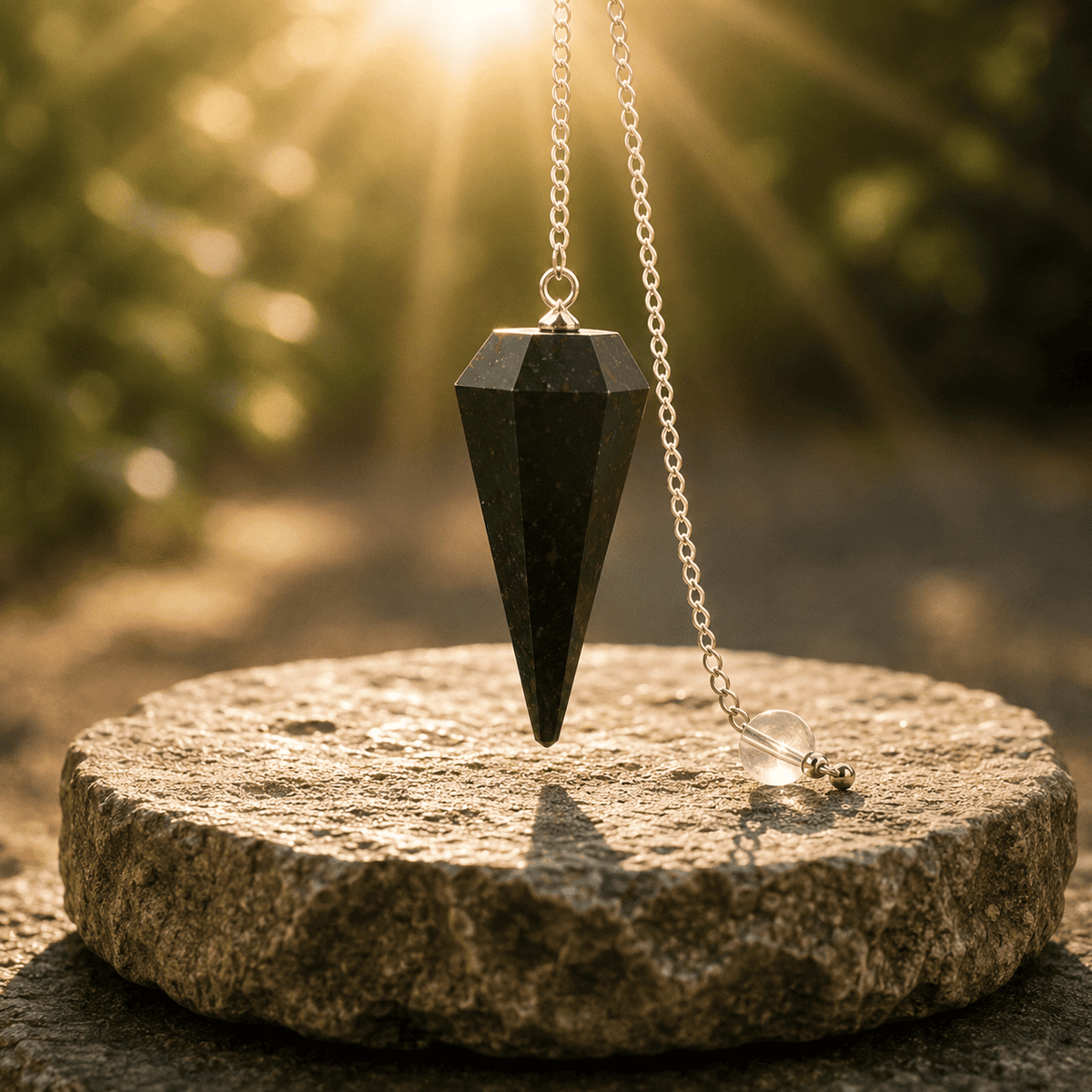 Bloodstone Faceted Crystal Pendulum – Thorn & Thimble